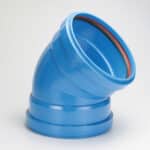 HS-Kanalrohr Bogen Muffe/Muffe (blau)